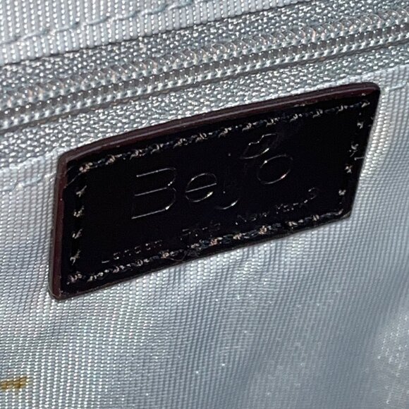 Beijo Brown Leather With Matching Coin Purse Set Twist Lock Women Handbag Size M - Picture 9 of 16